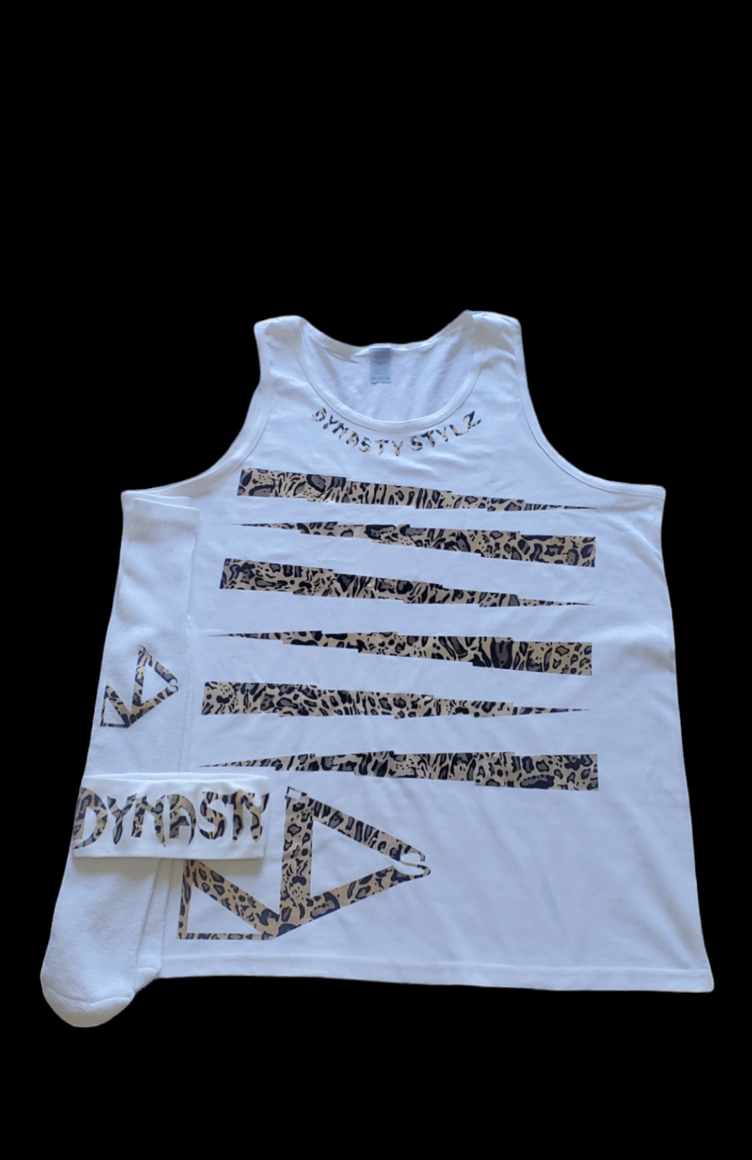 LEOPARD WHITE TANK ๐