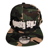 DYNASTY STYLZ WHITE LETTER ARMY CAMOUFLAGE SNAPBACK