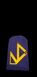 BLUE BEANIE WITH GOLDN YELLOW LOGO