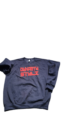 BLACK DYNASTY STYLZ SWEATSHIRT RED PUFF