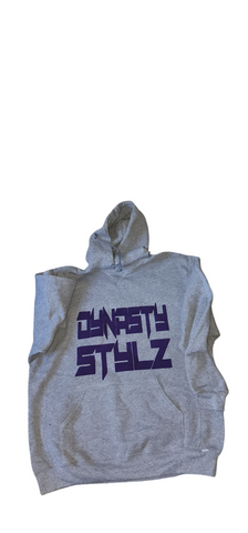 SPORT GRAY HOODY PURPLE PUFF VINYL