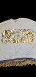 WHITE SWEATSHIRT GOLD PUFF VINYL LILITH FRINGED