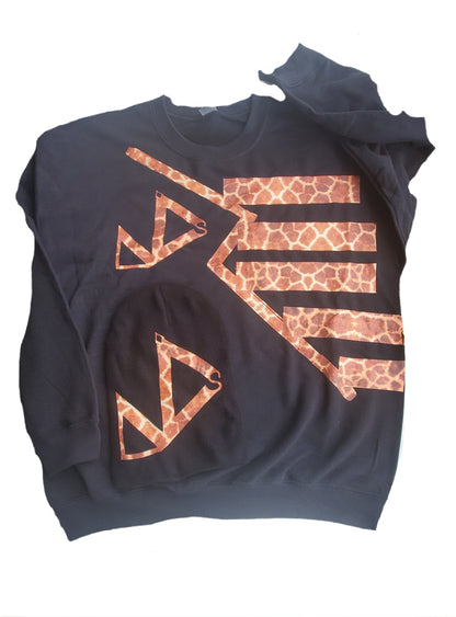GIRAFFE SWEATSHIRT WITH HEADBAND ONLY