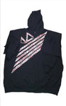 UNISEX BLACK HOODIE 5 PINK CAMO STRIPES