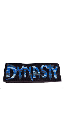 BLACK HEADBAND BLUE CAMOUFLAGE